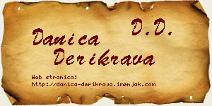 Danica Derikrava vizit kartica